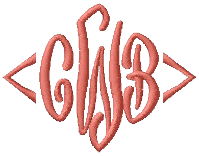 3 Letter Monogram with Arrows